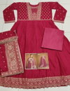 Veera By Ashirwad Heavy Premium Silk With Embroidery Sequence Work Gown With Dupatta Wholesalers In Delhi